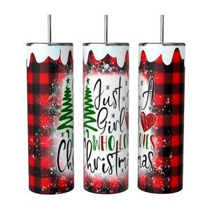 20oz Christmas Themed Tumbler just a girl that loves Christmas